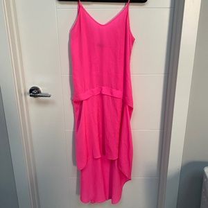 Topshop Neon Pink High/Low Dress Bathing Suit Coverup
